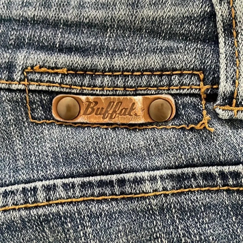 Buffalo David Bitton Rox-X women’s jeans faded distressed bootcut‎ Y2K size 28